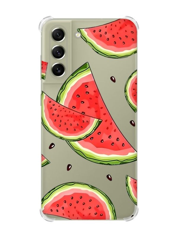 Чохол із потовщеними кутами на Samsung S21 FE :: Скибки кавуна (принт 342)