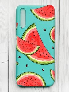 Матовий бірюзовий чохол на Samsung Galaxy A50 (2019) A505F :: Скибки кавуна (принт 342)