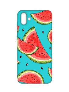 Матовий бірюзовий чохол на Samsung Galaxy A04 :: Скибки кавуна (принт 342)