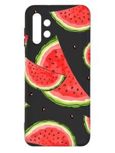 Матовий чорний чохол на Samsung Galaxy A13 4G :: Скибки кавуна (принт 342)