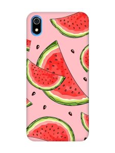 Матовий рожевий чохол на Xiaomi Redmi 7A :: Скибки кавуна (принт 342)