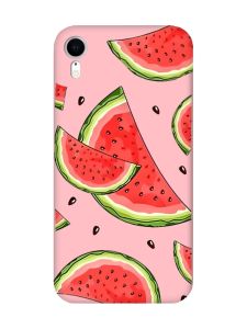 Матовий рожевий чохол на Apple iPhone XR :: Скибки кавуна (принт 342)
