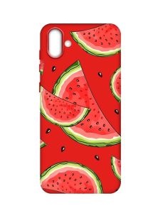 Матовий червоний чохол на Samsung Galaxy A04 :: Скибки кавуна (принт 342)