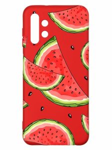 Матовий червоний чохол на Samsung A13 4G :: Скибки кавуна (принт 342)