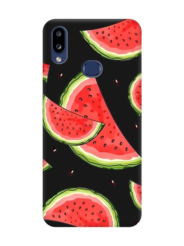 Матовий чорний чохол на Samsung Galaxy A10ѕ A107 :: Скибки кавуна (принт 342)
