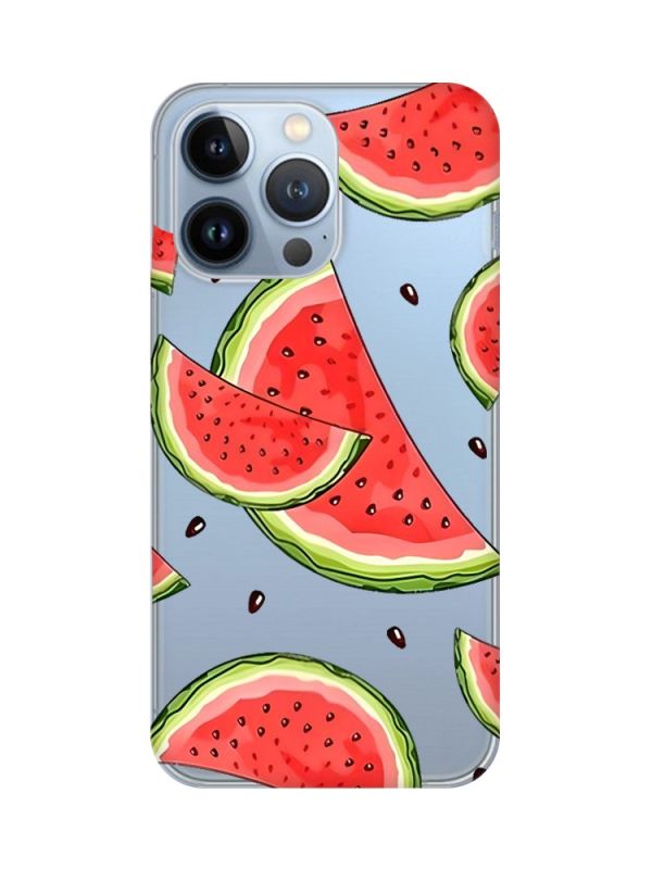 Прозорий чохол на Apple iPhone 13 Pro :: Скибки кавуна (принт 342)