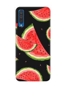 Матовий чорний чохол на Samsung Galaxy A50 (2019) A505 :: Скибки кавуна (принт 342)