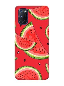 Матовий червоний чохол на Oppo A52/ A72/ A92 :: Скибки кавуна (принт 342)