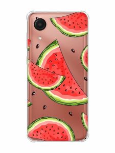 Чохол з потовщеними кутами на Samsung Galaxy A03 Core/A032 :: Скибки кавуна (принт 342)