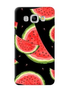 Матовий чорний чохол на Samsung Galaxy J5(2016) J510 :: Скибки кавуна (принт 342)