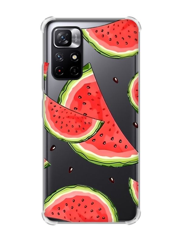 Чохол з потовщеними кутами на Xiaomi Redmi Note 11 5G :: Скибки кавуна (принт 342)