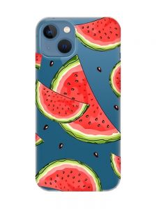 Прозорий чохол на Apple iPhone 13 :: Скибки кавуна (принт 342)