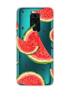 Прозорий чохол на Xiaomi Redmi Note 9 :: Скибки кавуна (принт 342)