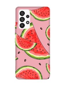 Матовий рожевий чохол на Samsung Galaxy A53 4G/5G :: Скибки кавуна (принт 342)