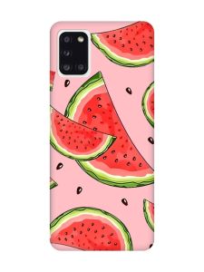 Матовий рожевий чохол на Samsung Galaxy A31 :: Скибки кавуна (принт 342)