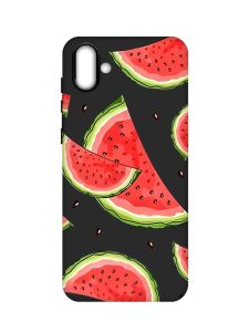 Матовий чорний чохол на Samsung Galaxy A04 :: Скибки кавуна (принт 342)