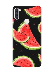Матовий чорний чохол на Samsung Galaxy A11 :: Скибки кавуна (принт 342)