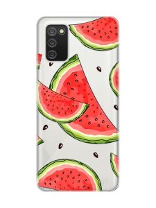 Прозорий чохол для Samsung Galaxy A02s :: Скибки кавуна (принт 342)