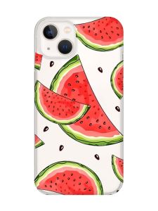 Прозорий чохол із захистом камери на iPhone 14 Plus :: Скибки кавуна (принт 342)