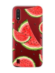 Прозорий чохол для Samsung Galaxy A01 :: Скибки кавуна (принт 342)