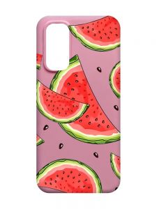Матовий рожевий чохол на Xiaomi Redmi Note 11 4G :: Скибки кавуна (принт 342)