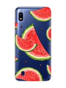 Прозорий чохол на Samsung Galaxy A10 (2019) A105 :: Скибки кавуна (принт 342)