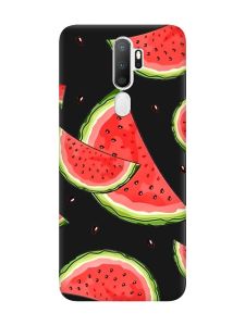 Матовий чорний чохол на Oppo A5 :: Скибки кавуна (принт 342)