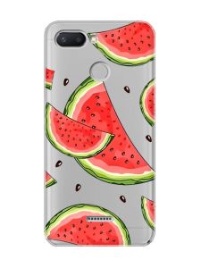 Прозорий чохол на Xiaomi Redmi 6  :: Скибки кавуна (принт 342)
