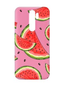 Матовий рожевий чохол на Xiaomi Redmi Note 8 Pro :: Скибки кавуна (принт 342)