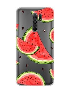 Прозорий чохол на Xiaomi Redmi 9 :: Скибки кавуна (принт 342)