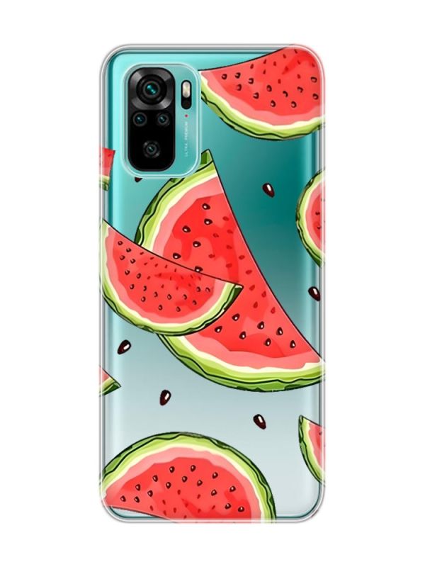 Прозорий чохол на Xiaomi Redmi Note 10 / Note 10s  :: Скибки кавуна (принт 342)