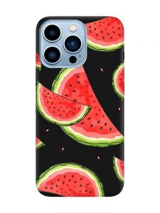 Матовий чорний чохол на Apple iPhone 13 Pro Max :: Скибки кавуна (принт 342)