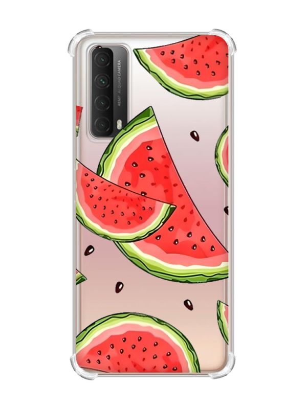 Чохол з потовщеними кутами на Huawei P Smart 2021 :: Скибки кавуна (принт 342)