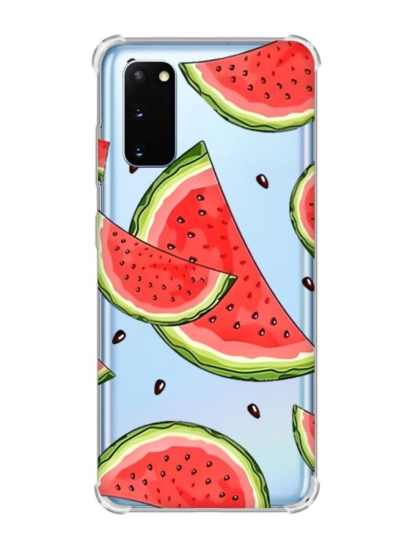 Чохол із потовщеними кутами на Samsung Galaxy S20 Plus :: Скибки кавуна (принт 342)
