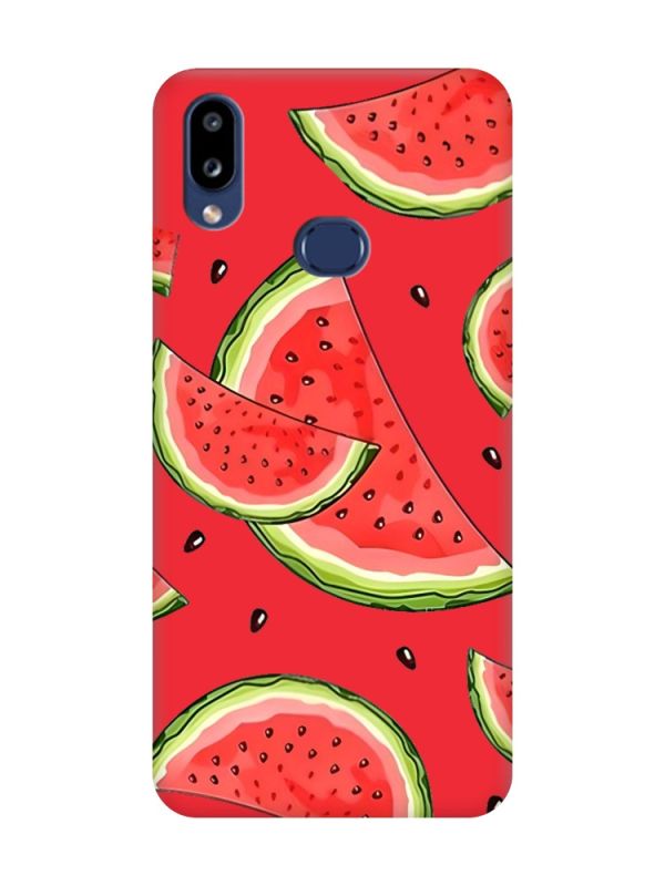 Матовий червоний чохол на Samsung Galaxy A10s (A107) :: Скибки кавуна (принт 342)