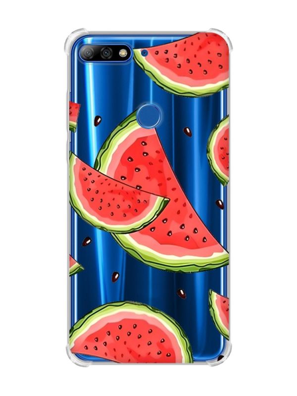 Чохол з потовщеними кутами на Huawei Y7 2018/Y7 Prime 2018 :: Скибки кавуна (принт 342)