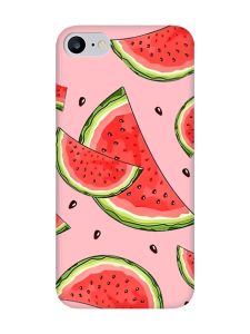 Матовий рожевий чохол на iPhone 7 / 8 :: Скибки кавуна (принт 342)