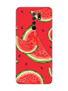 Матовий червоний чохол на Xiaomi Redmi 9 :: Скибки кавуна (принт 342)