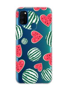 Прозорий чохол на Samsung Galaxy M30s/M21 :: Кавуни сердечка (принт 343)