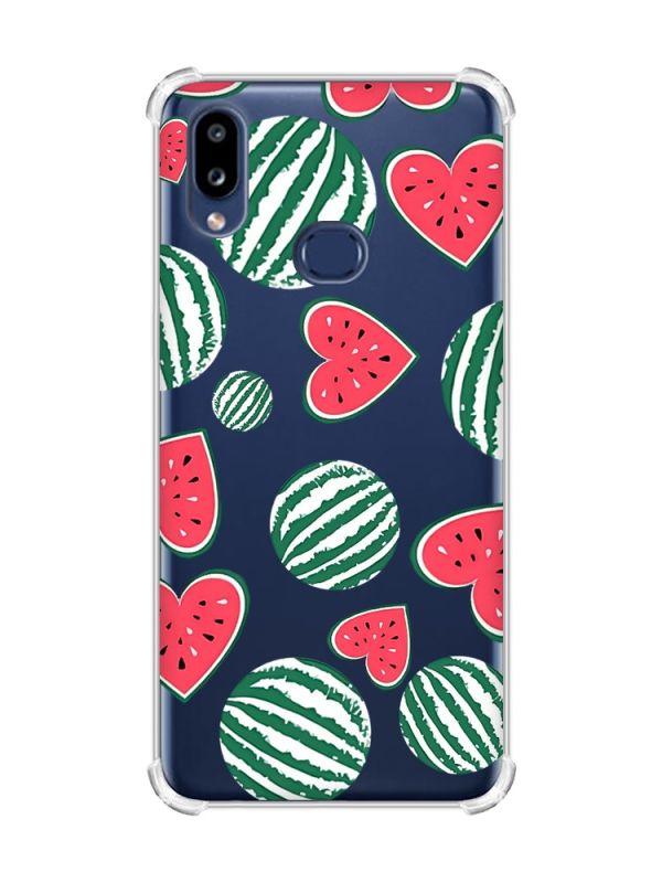 Чохол з потовщеними кутами на Samsung Galaxy A10s (A107) :: Кавуни сердечка (принт 343)