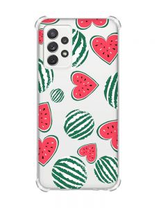 Чохол з потовщеними кутами на Samsung Galaxy A72 :: Кавуни сердечка (принт 343)