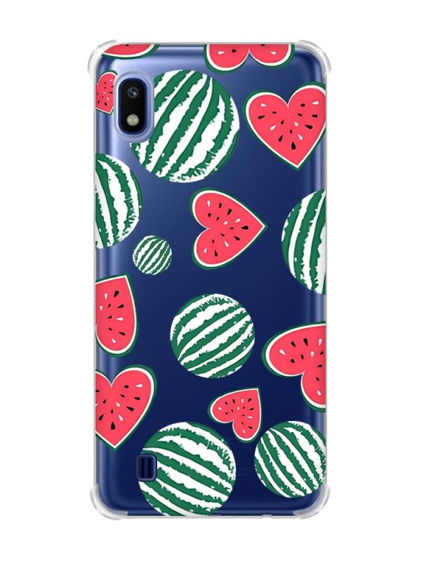 Чохол з потовщеними кутами на Samsung Galaxy A10 (2019)/A105 :: Кавуни сердечка (принт 343)