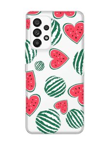 Прозорий чохол на Samsung Galaxy A53  :: Кавуни сердечка (принт 343)