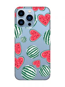 Прозорий чохол на Apple iPhone 13 Pro Max :: Кавуни сердечка (принт 343)