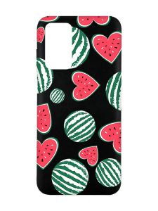 Матовий чорний чохол на Xiaomi Redmi Note 11 4G :: Кавуни сердечка (принт 343)