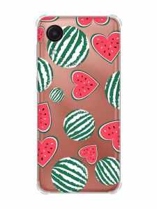 Чохол з потовщеними кутами на Samsung Galaxy A03 Core/A032 :: Кавуни сердечка (принт 343)