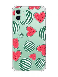 Чохол з потовщеними кутами на Apple iPhone 11 (6.1) :: Кавуни сердечка (принт 343)