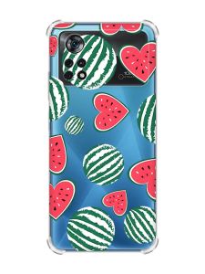 Чохол з потовщеними кутами на Xiaomi Poco X4 Pro 5G :: Кавуни сердечка (принт 343)