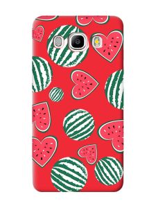 Матовий червоний чохол на Samsung Galaxy J5 (2016) J510 :: Кавуни сердечка (принт 343)