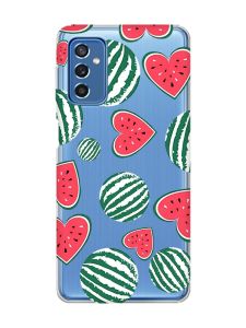 Прозорий чохол на Samsung Galaxy M52 :: Кавуни сердечка (принт 343)